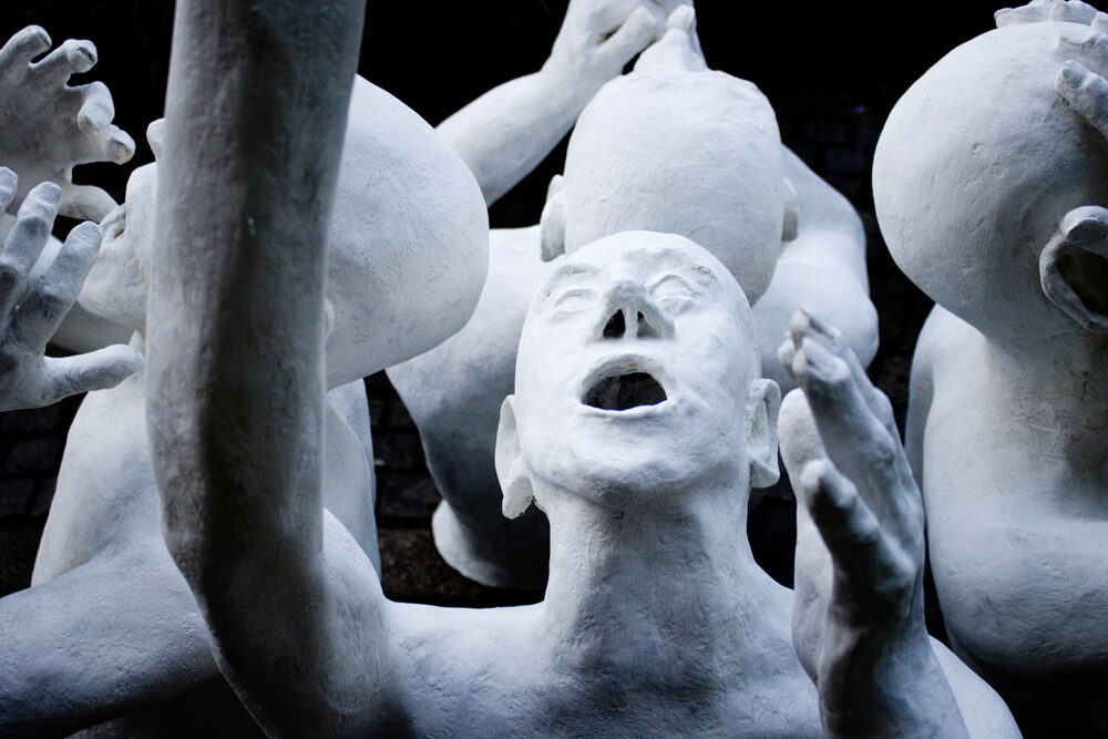 Skulpturengruppe „Die Experten“ von Florian Lettl, nach einen Bild von Wolfgang Lettl